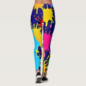 Heldere kleurenspetter leggings (Achterkant)