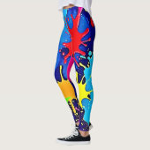 Heldere kleurenspetter leggings (Links)