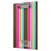 Heldere kleurenstrepen met meerdere kleuren klembord (Links)