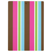 Heldere kleurenstrepen met meerdere kleuren klembord (Achterkant)