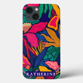 Heldere kleurrijke abstracte bloemen |Trendy girly Case-Mate iPhone Case (Achterkant)