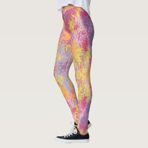 Heldere kleurrijke Abstracte Splash Art Leggings