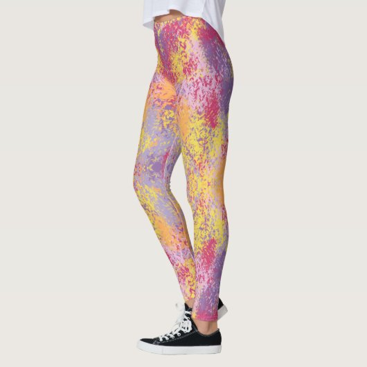 Heldere kleurrijke Abstracte Splash Art Leggings (Links)