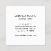 Heldere kleurrijke Abstracte Waterverf Art White Vierkante Visitekaartje (Achterkant)