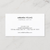 Heldere kleurrijke Abstracte Waterverf Art White Visitekaartje (Achterkant)