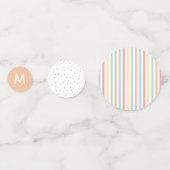 Heldere kleurrijke baby brunch douche decor confetti (Achterkanten)