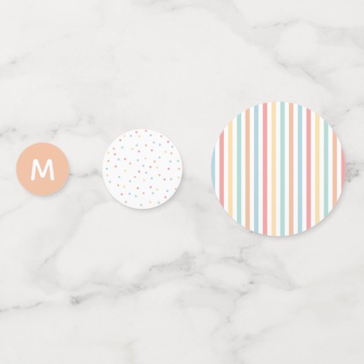 Heldere kleurrijke baby showers decor confetti (Achterkanten)