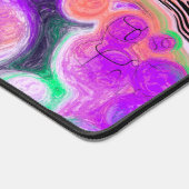 Heldere kleurrijke Blauwgroen, zwart, Paarse Fluid Bureaumat (Hoek)