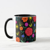 Heldere Kleurrijke Bloemen 6 Stuk Mok (Links)