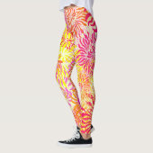 Heldere kleurrijke bloemenlente leggings (Links)