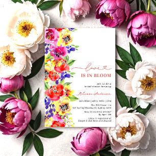 Heldere kleurrijke bloemenliefde in Bloom Vrijgeze Kaart
