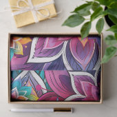 Heldere kleurrijke bloemenmandala tissuepapier (Geschenk)