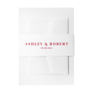 Heldere & kleurrijke bloemennouveau roze bruiloft uitnodigingen wikkel