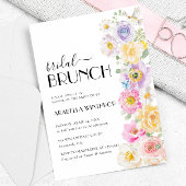 Heldere Kleurrijke Bloementuin Bruids Brunch Kaart