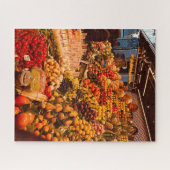 Heldere kleurrijke boerenmarkt Barcelona Legpuzzel (Horizontaal)