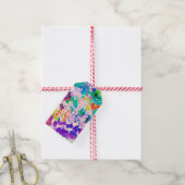 Heldere kleurrijke Bokeh typografie Verjaardag Fee Cadeaulabel (Met Touw)