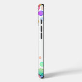 Heldere kleurrijke bubbels gepersonaliseerd wit Case-Mate iPhone case (Achterkant / Links)