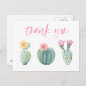 Heldere kleurrijke cactussen dank u opmerking vrie briefkaart (Voorkant / Achterkant)