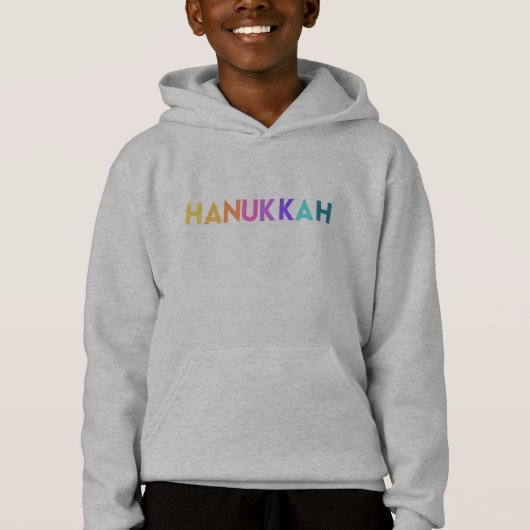 Heldere kleurrijke Chanoeka tekst Boy's (Voorkant)