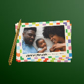 Heldere kleurrijke Checkerboard Holiday Briefkaart