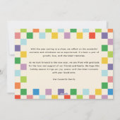 Heldere Kleurrijke Checkerboard Landschapsfoto Feestdagenkaart (Achterkant)