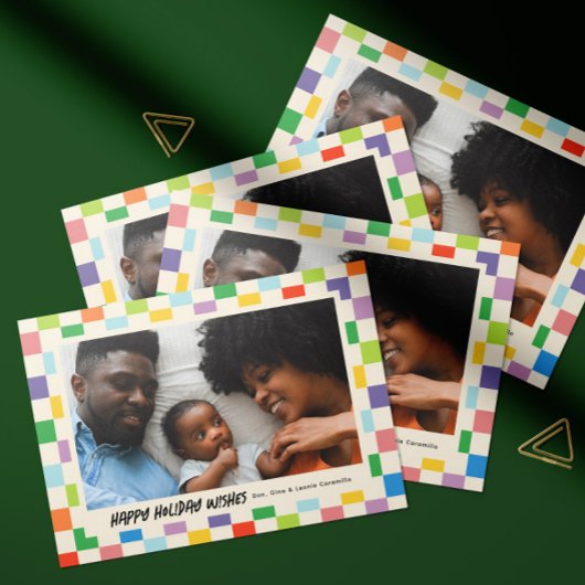 Heldere Kleurrijke Checkerboard Landschapsfoto Kaart