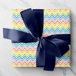 Heldere kleurrijke Chevron Cadeaupapier