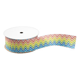 Heldere kleurrijke Chevron Grosgrain Lint