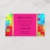 Heldere kleurrijke Confetti Abstract Visitekaartje (Achterkant)