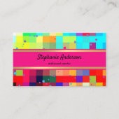 Heldere kleurrijke Confetti Abstract Visitekaartje (Voorkant)