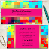 Heldere kleurrijke Confetti Abstract Visitekaartje