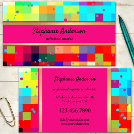 Heldere kleurrijke Confetti Abstract Visitekaartje