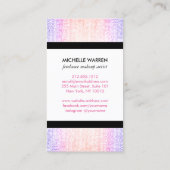 Heldere Kleurrijke Confetti Stippen Make-up Artist Visitekaartje (Achterkant)