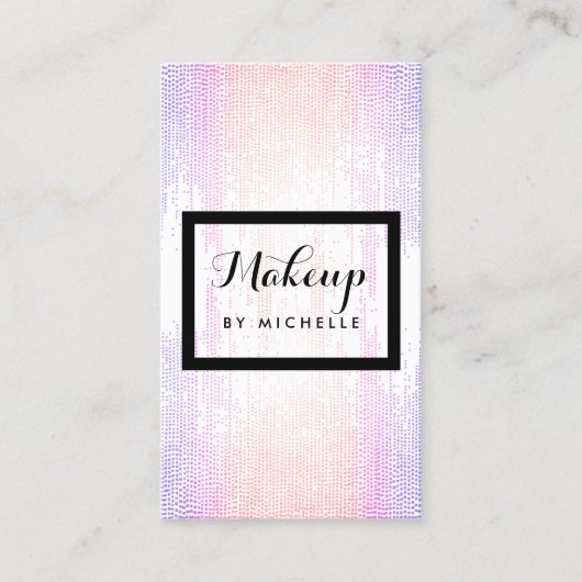 Heldere Kleurrijke Confetti Stippen Make-up Artist Visitekaartje (Voorkant)