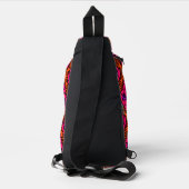 Heldere kleurrijke cross body tas (Achterkant)