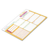 Heldere kleurrijke dingen om te doen Lijst Daily P Notitieblok (Schuin)