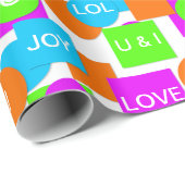 Heldere, kleurrijke en Gepersonaliseerd geometrisc Cadeaupapier (Rol Hoek)