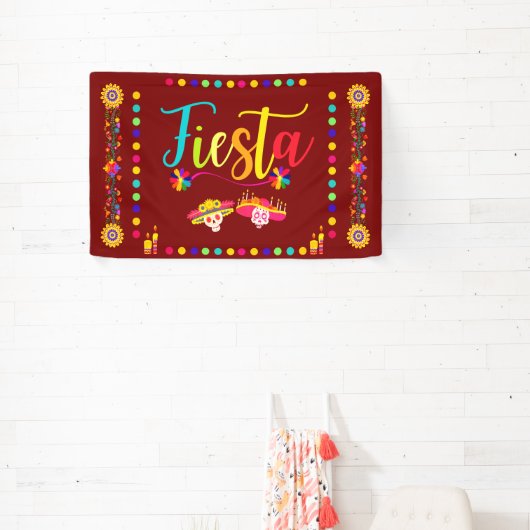 Heldere kleurrijke Fiesta Fun Spandoek (Insitu)