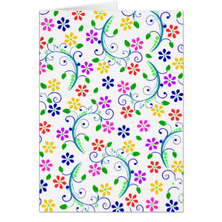 Heldere, kleurrijke Floral Swirly Card Ensemble