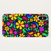 Heldere kleurrijke Flowers iPhone X Hoesje (Achterkant (horizontaal))