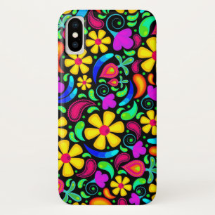 Heldere kleurrijke Flowers iPhone X Hoesje