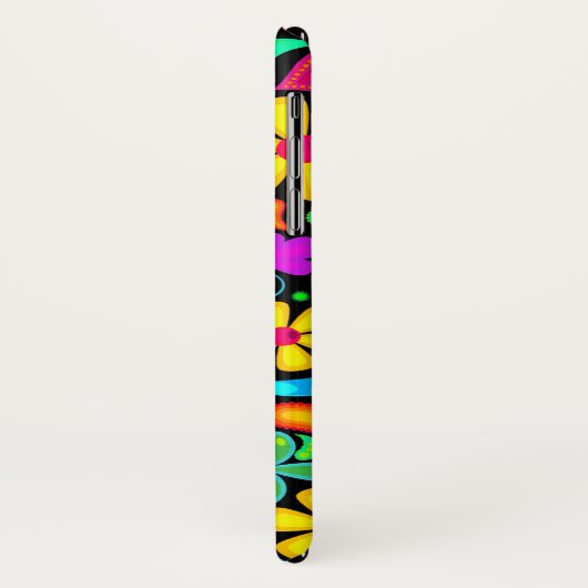 Heldere kleurrijke Flowers iPhone X Hoesje (Achterkant/links)