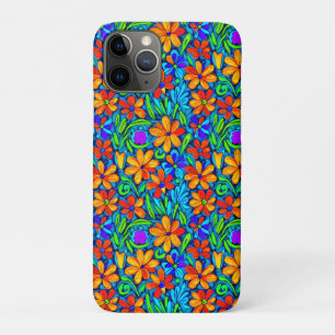 Heldere kleurrijke folk art bloemen Case-Mate iPhone case
