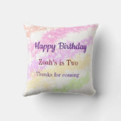 Heldere kleurrijke glitter achtergrond gelukkige v kussen (Achterkant)