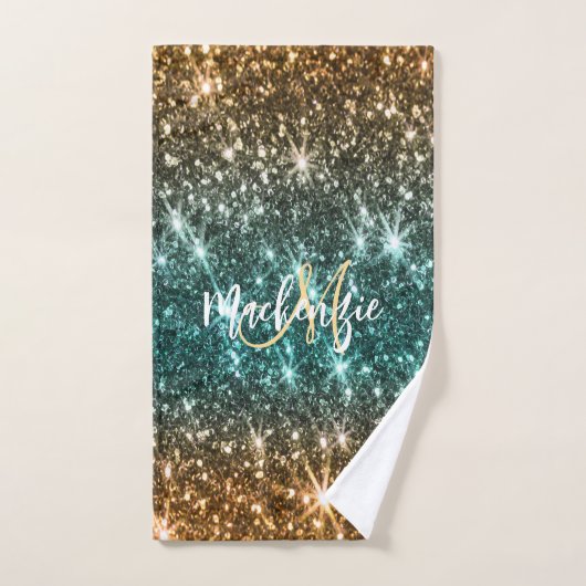 Heldere kleurrijke glitter bad handdoek (Handdoek)