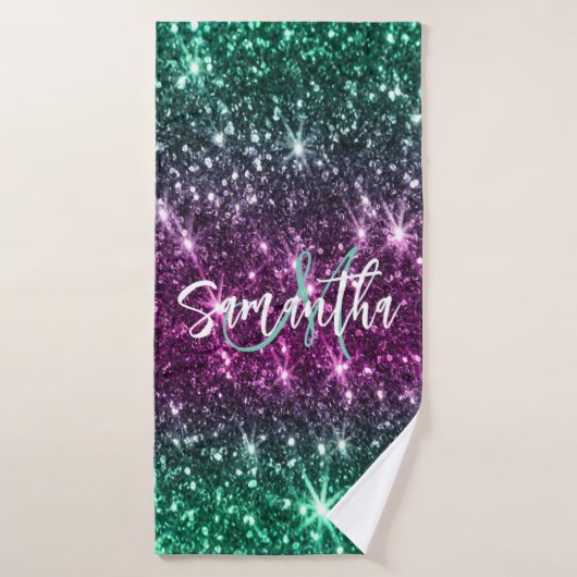 Heldere kleurrijke glitter bad handdoek (Badhanddoek)