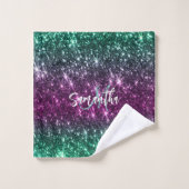 Heldere kleurrijke glitter bad handdoek (Wasdoekje)