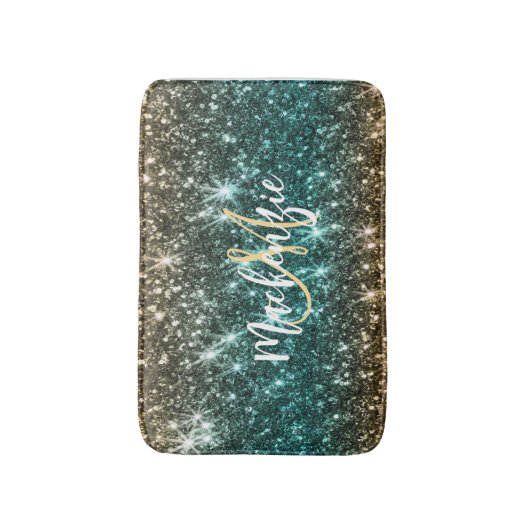 Heldere kleurrijke glitter badmat (Voorkant Verticaal)