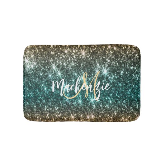 Heldere kleurrijke glitter badmat (Voorkant)