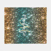 Heldere kleurrijke glitter fleece deken (Voorkant (Horizontaal))